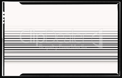 Horizontal black and white film scan lines illustration backgrou