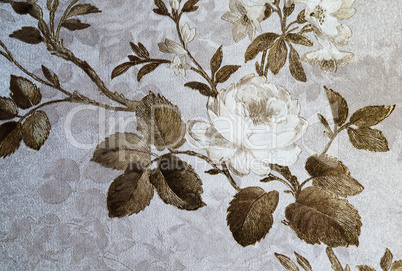 Horizontal brown flower pattern texture background backdrop
