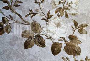 Horizontal brown flower pattern texture background backdrop