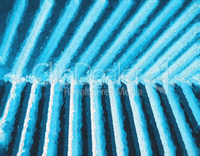 Diagonal cyan painted panels background