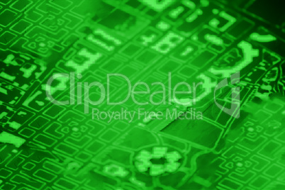 Green computer pcb abstract illustration background