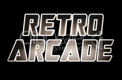 Sepia retro arcade text illustration background