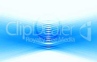 Diagonal blue bended lines with circle illustration background