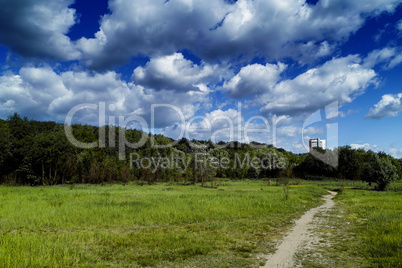 Horizontal vivid road to home composition background backdrop