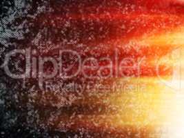 Horizontal dramatic deep space with sun blast illustration backg