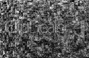 Horizontal black and white extruded cubes illustration backgroun