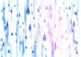 Vertical rain water drops with light leak illustration backgroun