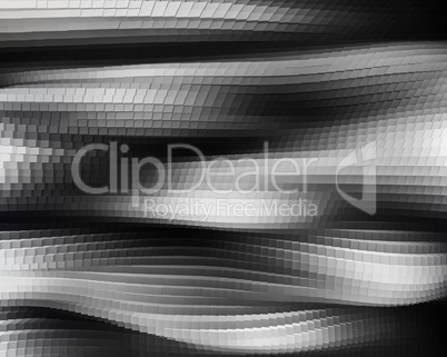 Horizontal black and white 3d extrude cubes waves business backg