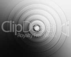 Horizontal black and white rotating sphere illustration background