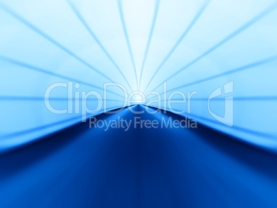 Horizontal blue virtual tunnel illustration background