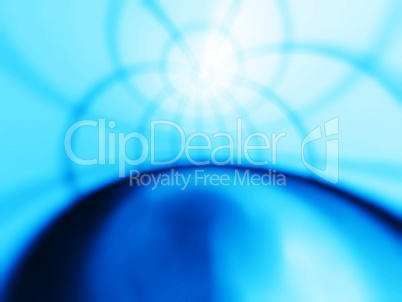 Horizontal blue virtual dome illustration background