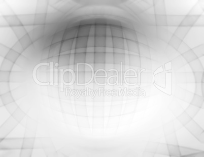 Horizontal white 3d sphere abstract illustration background