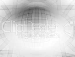 Horizontal white 3d sphere abstract illustration background