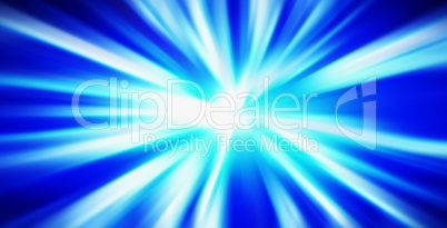 Horizontal blue blast abstraction background