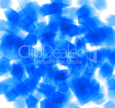 Blue shapes abstract explosion background