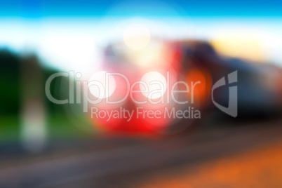 Dramatic transport train bokeh background