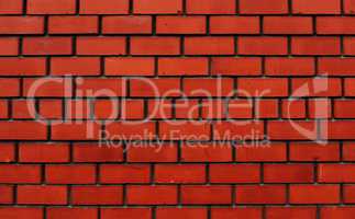 Red flat brick wall