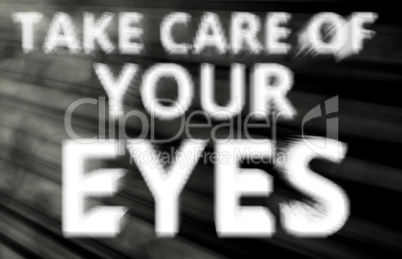 Take care of your eyes blurred light leak background
