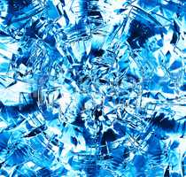 Square blue frozen ice block abstraction backdrop