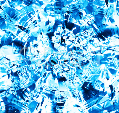 Square blue frozen ice blurred abstraction backdrop