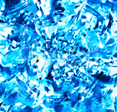 Square blue frozen ice painting abstraction backdrop