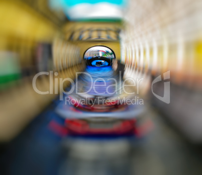 Radial blur city abstraction