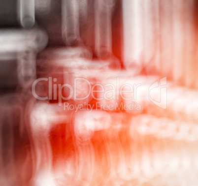 Vertical bokeh abstraction with light leak background