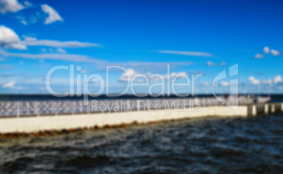 Horizontal background pier bokeh