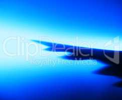 Horizontal blue jet wing blur abstraction background