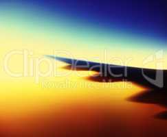 Horizontal vintage jet wing blur abstraction background