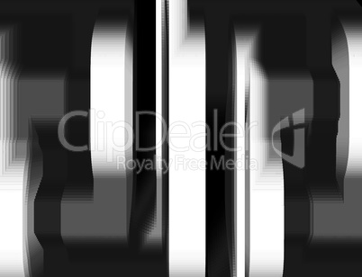Black and white piece of machinery 3d illustration background