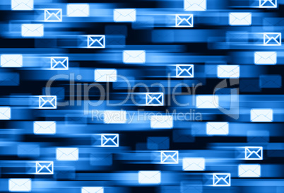 Horizontal fast mail delivery illustration background