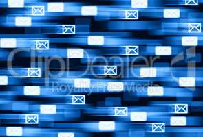Horizontal fast mail delivery illustration background