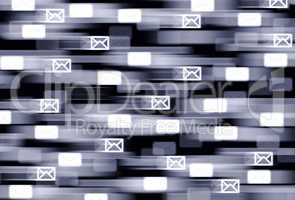 Horizontal fast mail delivery illustration background