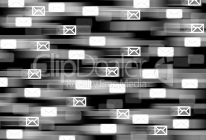 Horizontal fast mail delivery illustration background