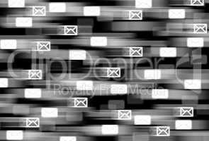 Horizontal fast mail delivery illustration background