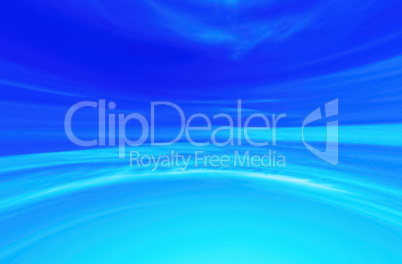 Horizontal vibrant blue virtual cloudscape background