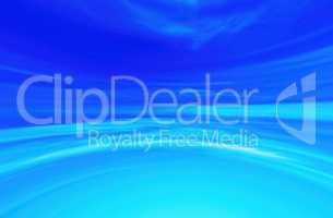 Horizontal vibrant blue virtual cloudscape background