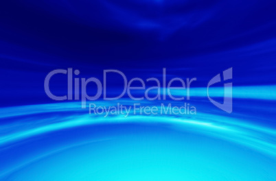 Horizontal vibrant blue virtual cloudscape background