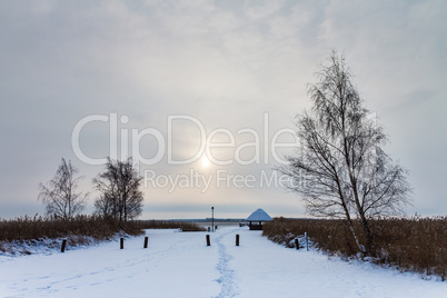 Winter am Bodden bei Born