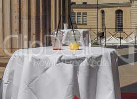 Cocktail glasses on a table