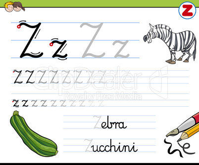 how to write letter z