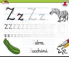 how to write letter z