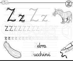 learn to write letter z