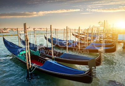 Gondolas in Venice