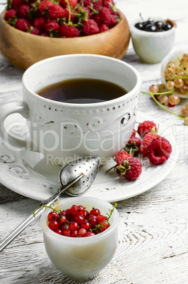 Cup of berry tea