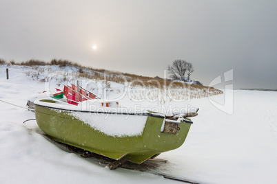 Ostseeküste in Ahrenshoop an einem Tag im Winter