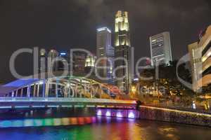 Overview of Singapore with the Elgin bridge