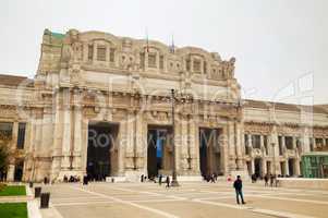 Milan central train station building