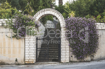 Greek house entrance